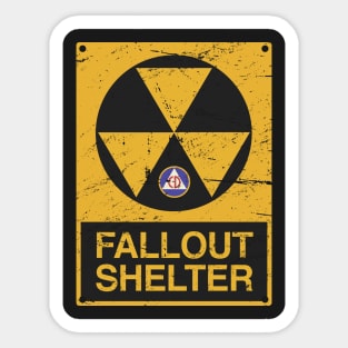 Cold War Civil Defense Fallout Shelter Sign Sticker